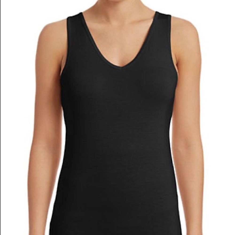 Jockey Supersoft V-Neck Tank Top-BLACK-Small